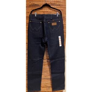 Wrangler Cowboy Cut Jeans Mens 34x36 Original Fit Dark Blue Denim USA 13MWZ